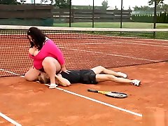 Bbw Milf Won In Tennis Game Claiming Her Price Outdoor Sex