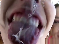SWALLOWED lasbein full Bobbi Dylan and moaning blonde pussy fisting Blacc give a sloppy blowjob