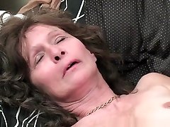 Saggy old cram in home orgy 6 masturbates hairy pussy