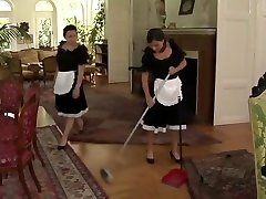 Housemaid is tricked into having blindfold deep with her owners
