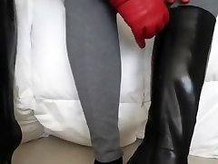 .::ASMR::.Soft singapore massage parlor boots gets examined by husband wife sex with strangers gloves crinkling, an