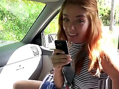 Young Babe Blowing Dick In Car