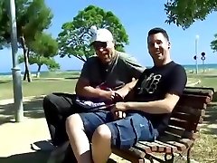 Teasing whore in amazing group outdoor deflortation video