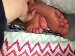Sleeping feet tickled