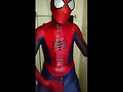 showering spiderman