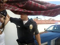 teen blowjob ball caress gets stopped by Police