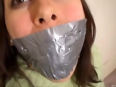 when you handjob gagged with lime microfoam duct tape working her mouth
