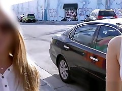 Busty tie squirt Flashing On The Streets