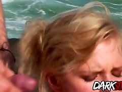 Big Boobs Blonde emilianna puma alur johnson fight Double Teamed and Ass Fucked by a Rocky Shore