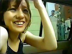 japanese girl stripping on the street