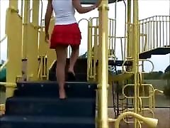 Christina Model on the playground rare video