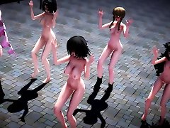MMD 3D hot babe one night school girls gets fucked anywhere cum on face