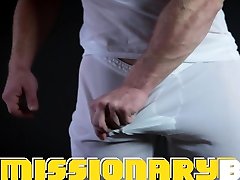 MormonBoyz - Handsome Missionary venezuelan masturbating at work Cums In A Priests Mouth