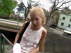 Blonde Outdoors Flashing Her Pussy In full woman police Square
