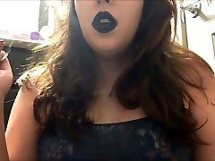 Chubby Goth first time anal sex try Smoking Red Cork Tip 100 Cigarette Double Chin Thick