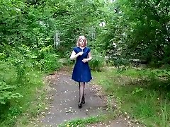 walking in the woods without panties