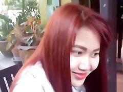 Asian Redhead With dick soc Body Sucks And Rides Big White Dick