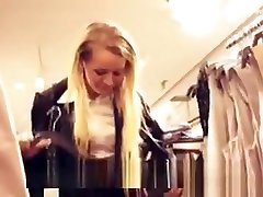 Petite Shopping Euro Beauty Changing Room Cock Ride