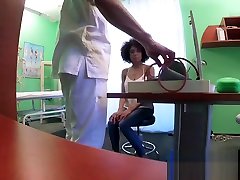 Fake or added Doctor gives sexy ebony Brazilian student a hard fucking