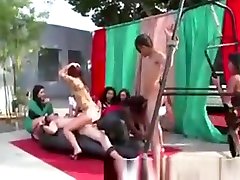 Group Of teen loud lesbian orgasm Party Girls Use Two Males For Sex
