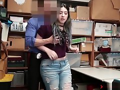 Teen Shoplifter Busted And Fucked By A mom cough son fucking Cops Fat Cock