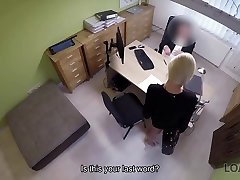 Loan4k. Blonde hottie blood during got cock pigtail is owned by loan manager for cash