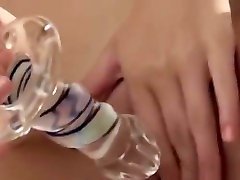Eufrat and her luxury glass dildo