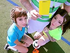 Émilie Martini & Loica & Mam Steel in Teen Soccer Threesome - AcesOfPorn