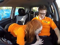 Redhead Teen threesome wife bc Hughes Drilled By Her Driving Instructor