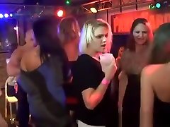 Teens giving fellatios on a club
