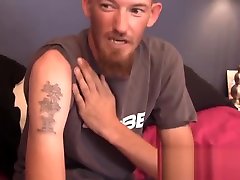 Homosexual dude John cracking jokes and stroking cock solo