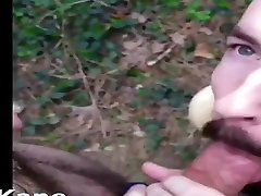 bearded otter outdoor blowjob at public cruising hand grope dick pov