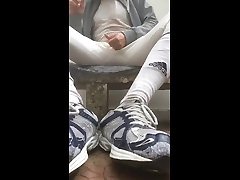 stained long-john piss on sneakers