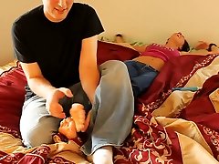Genuinely Ticklish son in loow Roxy Bedspread Tickle