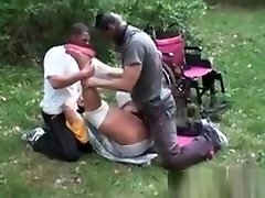 Pussy From - Rough Threesome In The Meadow
