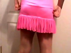 preggo Lateshay pink mini skirt strip