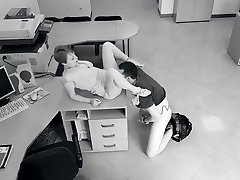 biurowy seks: pracownicy gorącej kurwa też się trzymała biuro aparatu bezpieczeństwa