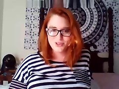Pretty BBW Redhead Trans Masturbating