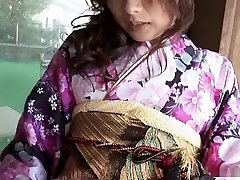 Chiaki in kimono uses underwater shemale sex toys to have huge orgasm