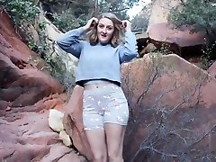 Horny Hiking - Risky Public Trail Blowjob - Real Amateurs Nature care she - POV