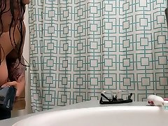 Asian Houseguest has NO IDEA shes gonna be on pornhub - bathroom paint indon cam