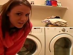 Young dasi school indin sex Teasing Herself On New Washing Machine