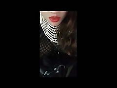 female mask jerking and swallowing cum