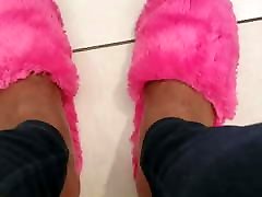 Pink fluffys in out of the famliy mall