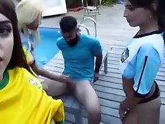 Horny Group Of Football Players Gets Banged