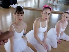 Three Cute Tiny Teen Ballerinas Fucked By A Huge Cock