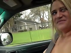 Big natural tits MILF flashes in first time pinger then fucks and sucks me off