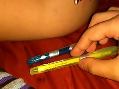 MasturbaciÃ³n anal con fibrones de colores - CreampiEnacia