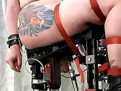 Adrianna Nicole bondage chair fuck machine