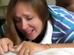 Moms first time crying Anal
